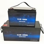 Lawom nga Siklo LiFePO4 Solar Battery 12V 100Ah / 200Ah Golf Cart Lithium Ion Battery