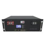 6000 Siklo 48V 100Ah 5Kwh RS48 LiFePo4 Solar Battery nga adunay 5U Cabinet